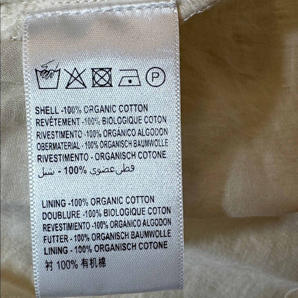 Cleobella Ivory Eyelet Smocked Top Dress Organic Cotton Bridal,Graduation Size L - Picture 8 of 9